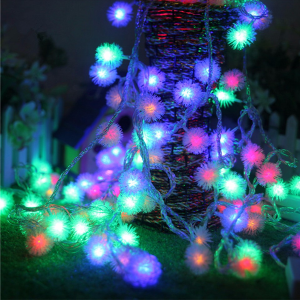 50 LED Snow Beads String Lights