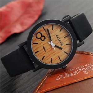 Wood PU Leather Neutral Watches