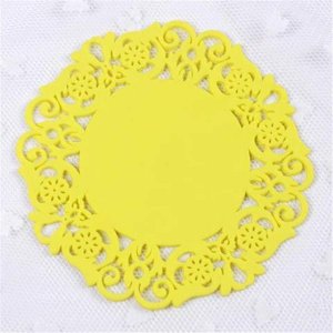 2pcs: Lace Flower Silicone Coaster Placemat