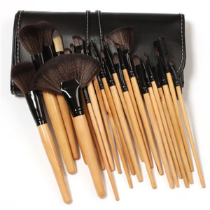32 Piece Makeup Brush Set with Case IN BROWN