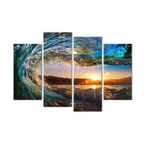 Eye Of The Wave 4 Piece Canvas