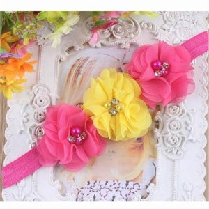 Children 3 flowers Headband