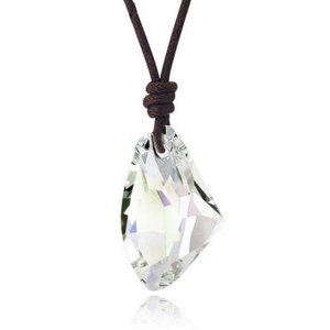 Clear Crystal With Rope Chain Necklace