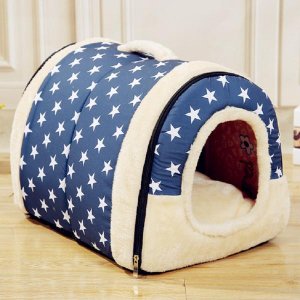Multifunctional Dog House Nest With Mat Foldable Pet Dog Bed