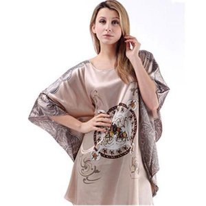 Imitated Silk Women Sexy Sleepwear Dress
