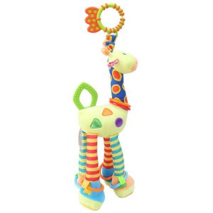 Plush Baby Soft Giraffe Rattles Handle Toys