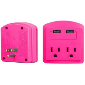 2-Outlet USB Wall Adapter