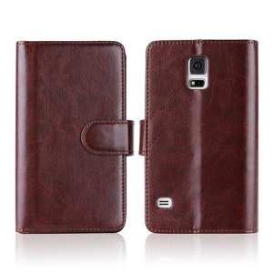 Magnetic Leather 9 slots Wallet Case for Samsung Galaxy S5