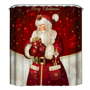 Festive Holiday Waterproof Shower Curtains