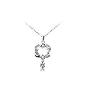 Swarovski Crystal Double Heart Necklace